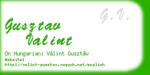 gusztav valint business card